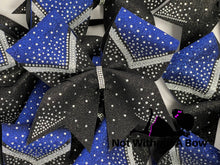 Load image into Gallery viewer, Chevron Loops Delight Rhinestone Cheer Bow - Clear Rhinestones