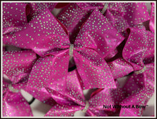 Load image into Gallery viewer, Waterfall Rhinestone Cheer Bow - Clear or AB Crystal