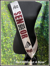 Load image into Gallery viewer, Cheer Senior Sash - Cheer Megaphone Senior Night Sash - Cheer Senior 2026 Customize Colors