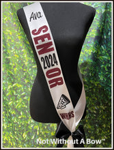 Load image into Gallery viewer, Cheer Senior Sash - Cheer Megaphone Senior Night Sash - Customize Colors