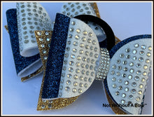 Load image into Gallery viewer, Mini Dolly Rhinestone Pigtail Bow - Triple Layer Rhinestone Dolly Bow - Sold Individually