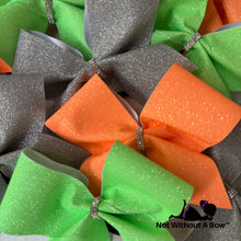 Load image into Gallery viewer, Solid Glitter Cheer Bow
