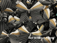 Load image into Gallery viewer, Sticks and Stones Rhinestone Glitter Satin Cheer Bow | Customize Colors