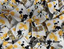 Load image into Gallery viewer, Paint Splatter Glitter Sublimation Cheer Bow | Customize Colors | NWAB Exclusive