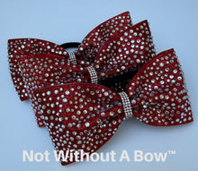 Load image into Gallery viewer, Tailless Rhinestone Glitter Cheer Bow - Rhinestone Wrap