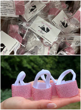 Load image into Gallery viewer, Pink Awareness Rhinestone PonyTail Cuff - Solid Color