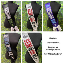 Load image into Gallery viewer, Dance Senior Night Sash - Dance Senior 2026 - Wide Sash - Customize Colors