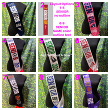 Load image into Gallery viewer, Gymnastics Senior Night Sash - Wide Sash - Customize Colors