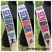 Load image into Gallery viewer, Dance Senior Night Sash  - Dance Senior 2024 - Wide Sash - Customize Colors
