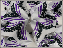 Load image into Gallery viewer, Girl Power Rhinestone Glitter Sublimation Cheer Bow | Customize Colors
