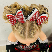 Load image into Gallery viewer, Mini Dolly Rhinestone Pigtail Bow - Triple Layer Rhinestone Dolly Bow - Sold Individually