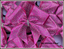 Load image into Gallery viewer, Competition Rhinestone Cheer Bow | Elite Rhinestone Cheer Bow - Clear or AB Crystal