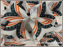 Load image into Gallery viewer, Girl Power Rhinestone Glitter Sublimation Cheer Bow | Customize Colors