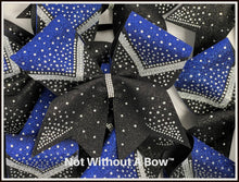 Load image into Gallery viewer, Chevron Loops Delight Rhinestone Cheer Bow - Clear Rhinestones