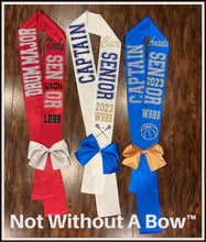 Load image into Gallery viewer, Senior Night Sash With Front & Back Text - Wide Sash - Customize Colors