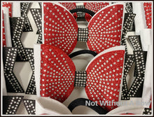 Load image into Gallery viewer, Rhinestone Burst Dolly Glitter Triple Layer Cheer Bow