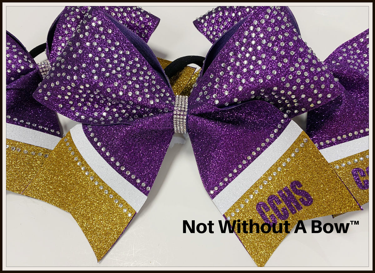 Snowflake Glitter Cheer Bow  Not Without A Bow™ – notwithoutabow