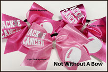 Load image into Gallery viewer, Tackle Cancer Cheer Bow | Pink Awareness Cheer Bow