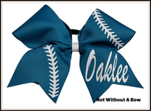 Load image into Gallery viewer, Softball Laces Bow Personalized | Customize Colors