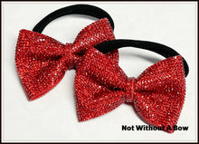 Load image into Gallery viewer, Mini Full Bling Rhinestone Pigtail Cheer Bows