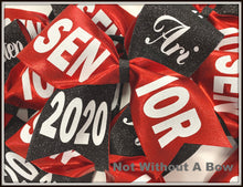 Load image into Gallery viewer, Senior Cheer Bow - Senior Softball Bow - Glitter Graduation Year Bow | NWAB Exclusive