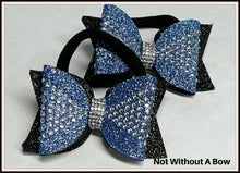 Load image into Gallery viewer, Mini Dolly Rhinestone Pigtail Bow - Glitter Double Layer Cheer Bow - Sold Individually