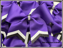 Load image into Gallery viewer, Chevron Glitter Tail Cheer Bow