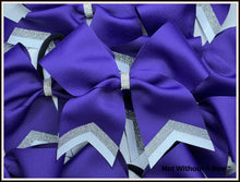 Load image into Gallery viewer, Chevron Glitter Tail Cheer Bow