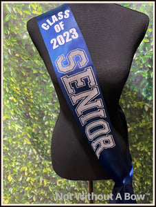 Class of 2025 Sash  - Senior Sash  - Wide Sash - Graduation Sash - Customize Colors