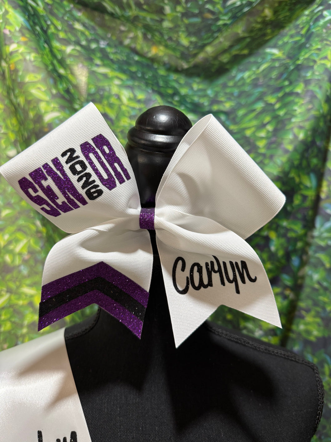 Senior Cheer Bow - Graduation Year Bow  | Chevron Tail