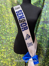 Load image into Gallery viewer, Cheer Megaphone w/ School Cutout Senior Night Sash - Customize Colors
