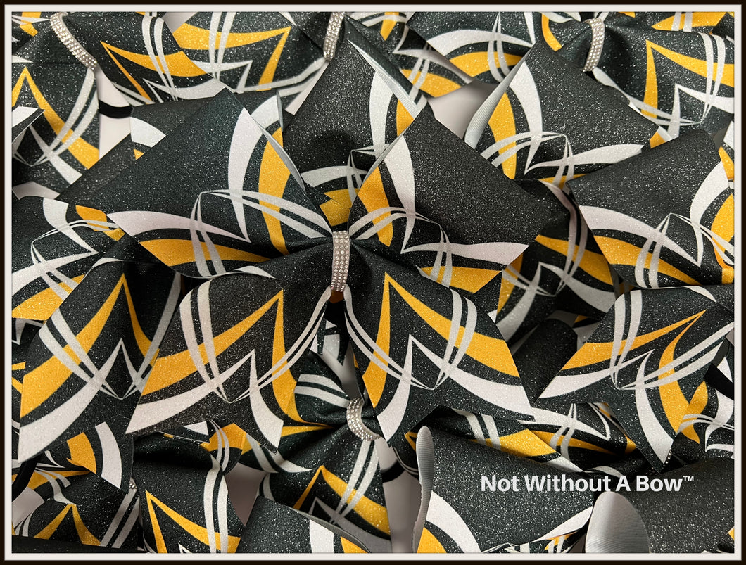Tokyo Glitter Sublimation Cheer Bow | Customize Colors