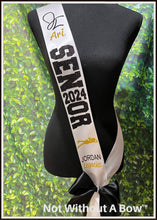 Load image into Gallery viewer, Drill Team Senior Sash - Customize Colors - Optional Pin Bow
