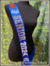 Load image into Gallery viewer, Senior Basketball Sash - Senior Sash - Basketball Sash - Customize Colors
