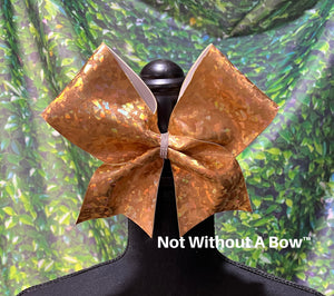 Gold Shattered Glass Cheer Bow