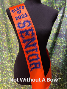 Class of 2024 Sash  - Senior Sash  - Wide Sash - Graduation Sash - Customize Colors