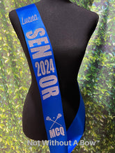 Load image into Gallery viewer, Lacrosse Sash - Senior Sash - Graduation Sash - Lacrosse Senior Sash - Captain Sash - Customize Colors
