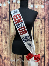 Load image into Gallery viewer, Cheer Senior Sash 2027 - Cheer Senior Night Sash - Wide Sash - Customize Colors
