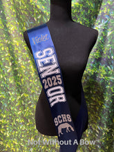 Load image into Gallery viewer, Equestrian Senior Night Sash -  Wide Sash - Customize Colors
