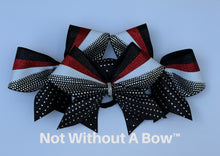 Load image into Gallery viewer, Sticks and Stones Rhinestone Full Glitter Cheer Bow
