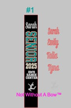 Load image into Gallery viewer, Outline Text Senior Sash  - Custom Link Em&#39;s Dance Center
