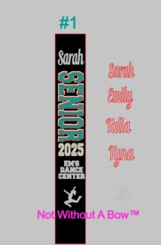 Outline Text Senior Sash  - Custom Link Em's Dance Center