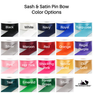 Satin Sash Pin Bow