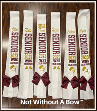 Load image into Gallery viewer, Color Guard Senior Sash - Color Guard Flag Senior Night Sash - Color Guard Senior 2024 - Wide Sash - Customize Colors
