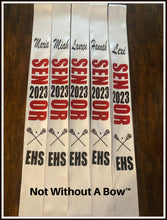 Load image into Gallery viewer, Lacrosse Sash - Senior Sash - Graduation Sash - Lacrosse Senior Sash - Captain Sash - Customize Colors
