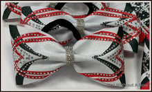 Load image into Gallery viewer, Tokyo Tailless 3&quot; Rhinestone Glitter Sublimation Cheer Bow | Customize Colors
