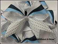 Load image into Gallery viewer, Sticks and Stones Rhinestone Glitter Sublimation Cheer Bow | Customize Colors
