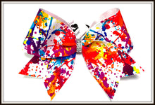 Load image into Gallery viewer, Paint Splatter Cheer Bow | White Background
