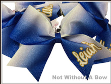 Load image into Gallery viewer, Ombre Personalized Glitter Sublimation Cheer Bow | Customize Colors
