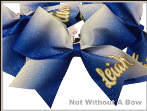 Ombre Personalized Glitter Sublimation Cheer Bow | Customize Colors